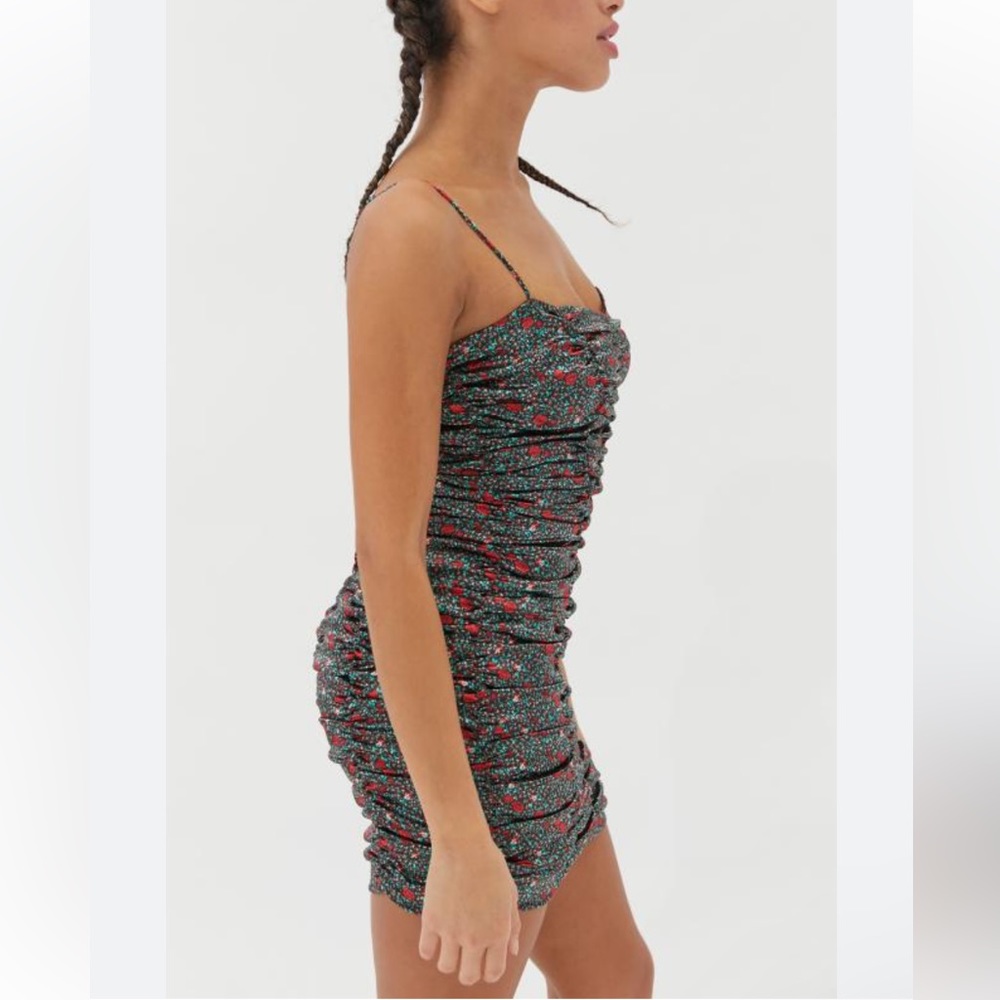 Urban Outfitters Iris Satin Raunch Mini Dress